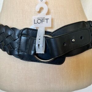NWT Ann Taylor Loft Black Belt - Size Small